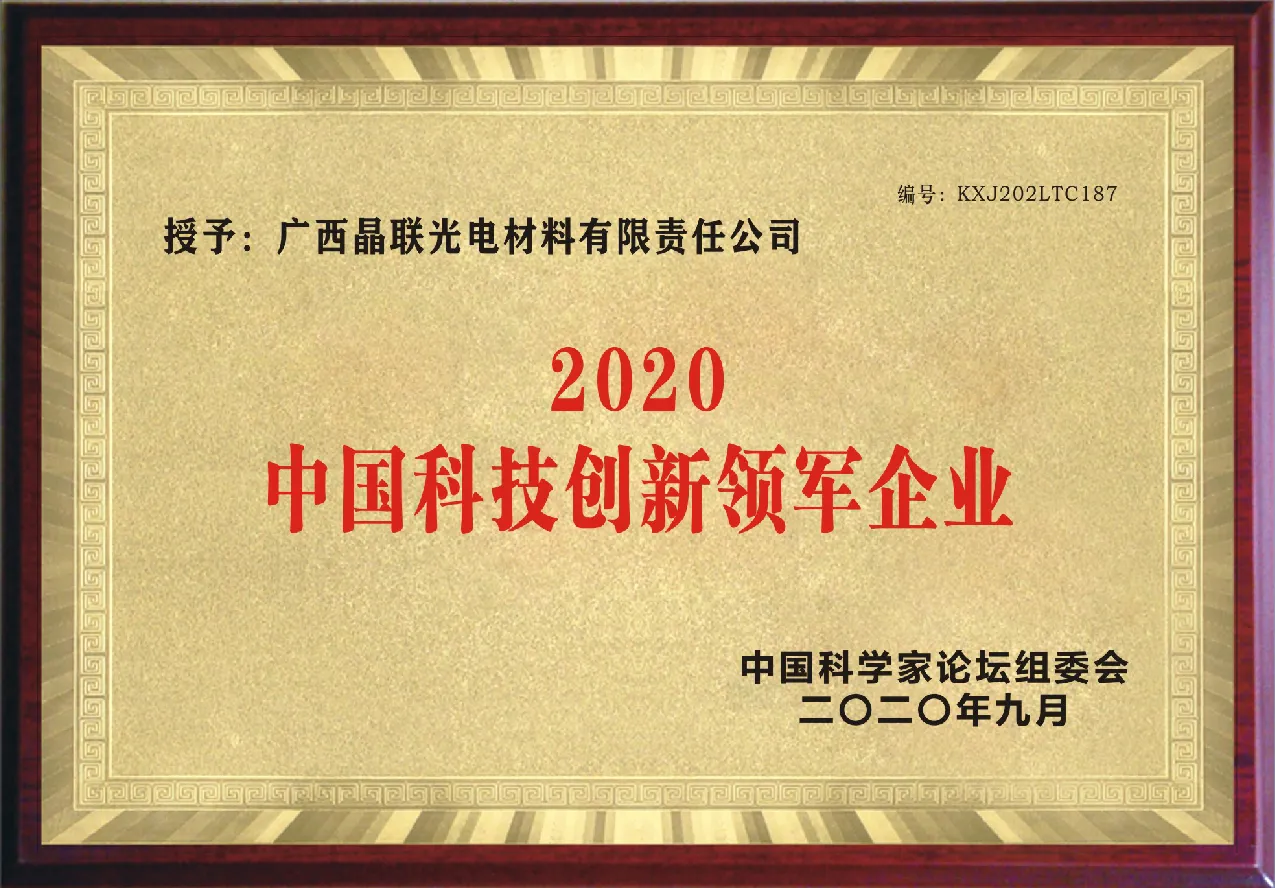 2020 leading enterprise in science and technology innovation in china