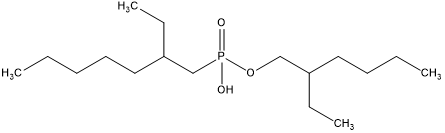 2-ethylhexyl Hydrogen-2-ethylhexyl Phosphonate (P507) of Molecular Structure Diagram