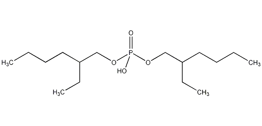 Di (2-ethylhexyl) Phosphate (P204) of Molecular Structure Diagram